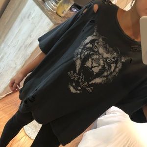Oversized distressed Zara tee